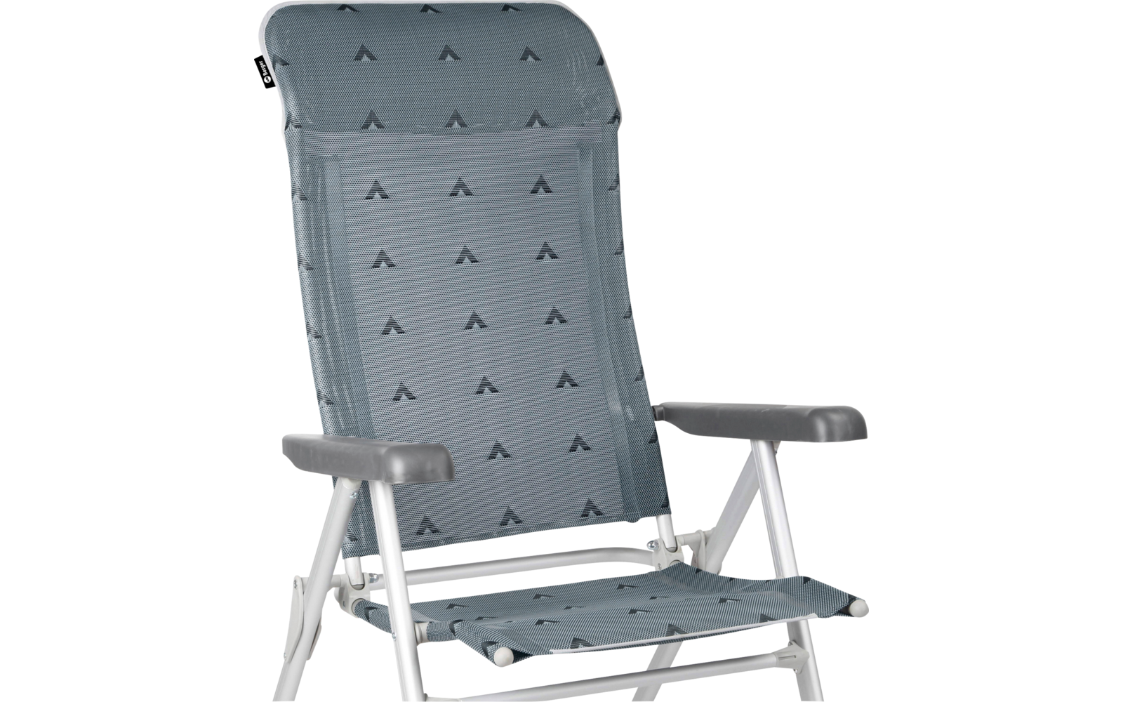 Chaise de jardin pliante avec coussin gris