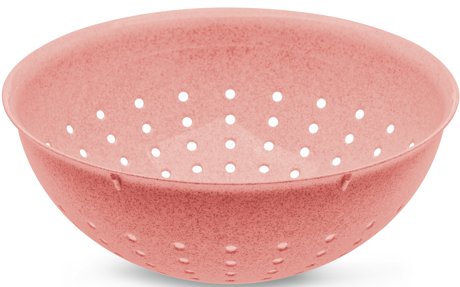 Rundes, rotes Sieb mit Löchern