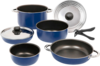 Berger Alu Topf-Set mit Antihaftbeschichtung stapelbar 9 teilig blau 
