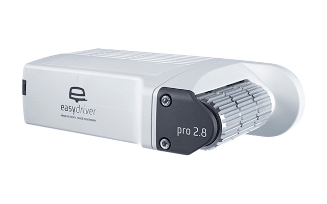 Weißer optischer Messgerät mit der Aufschrift easyDriver pro 2.8