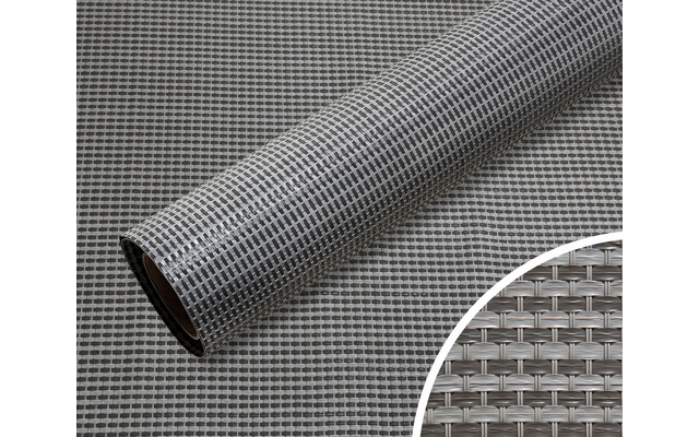 Rolle mit grauem Insektenschutznetz aus Kunststofffasern