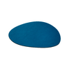 Blue, asymmetrically shaped mouse pad