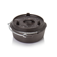 Petromax Dutch Oven Vuurpot 1,6 liter met deksel en vlakke bodem