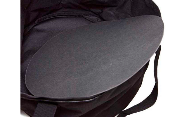 Bolso de hombro negro de tela cerrado