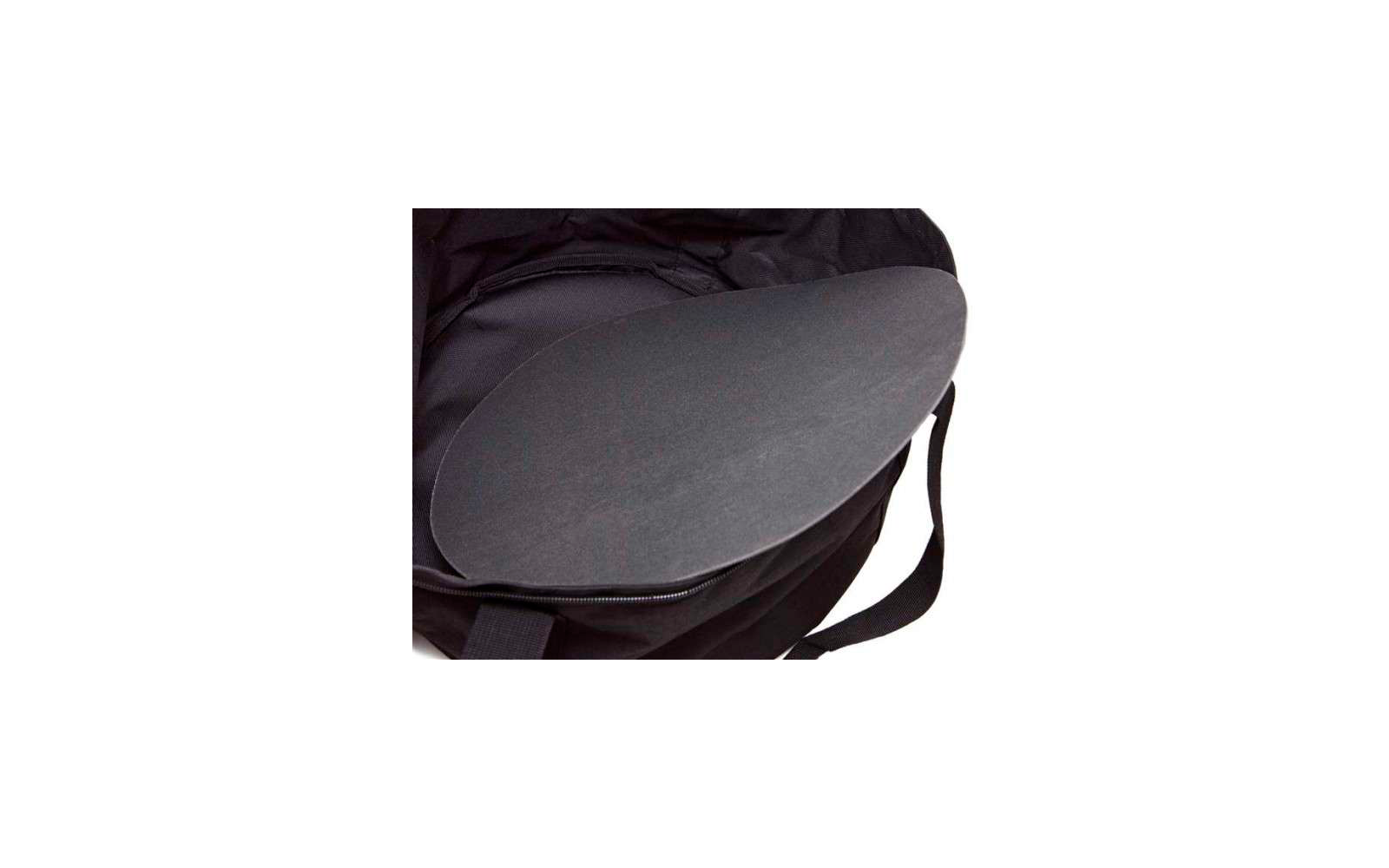 Bolso de hombro negro de tela cerrado