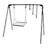 Columpio de metal con un asiento y tres anillos colgantes