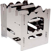 Klappbarer Metallkocher in quadratischer Form mit mehreren Schlitzen und Aussparungen