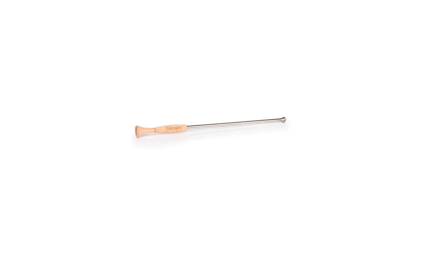 Un bate de béisbol de madera sobre fondo blanco