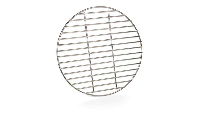 Grille de barbecue métallique ronde avec fils parallèles