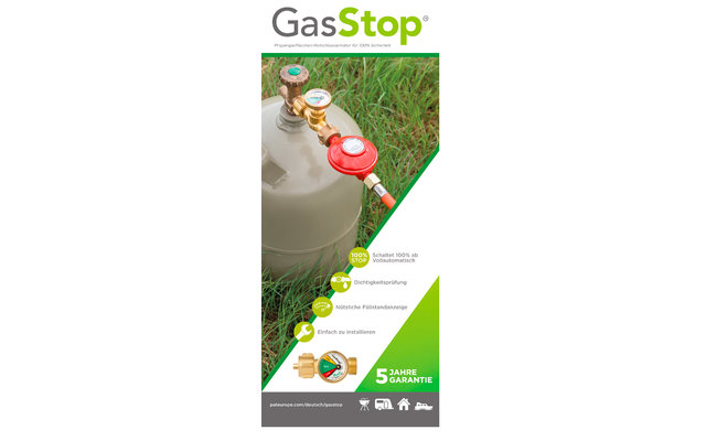 GasStop Notschlussarmatur für Propangasflaschen