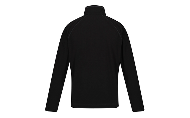 Schwarze Jacke von hinten mit langem Arm und Stehkragen