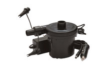 Black electric kitchen appliance with lid and multiple cords