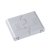 white USB-C adapter with two connectors