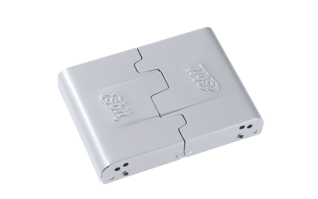 white USB-C adapter with two connectors