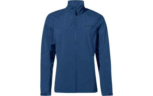 Veste bleu foncé avec col montant et fermeture éclair