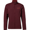 Veste softshell bordeaux avec fermeture éclair intégrale et col montant