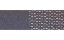Zwei graue Textilflächen mit unterschiedlicher Musterung nebeneinander