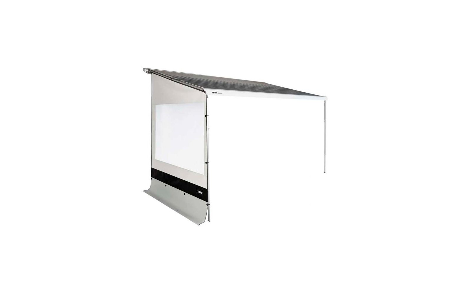Tenda bianca con telaio su sfondo bianco