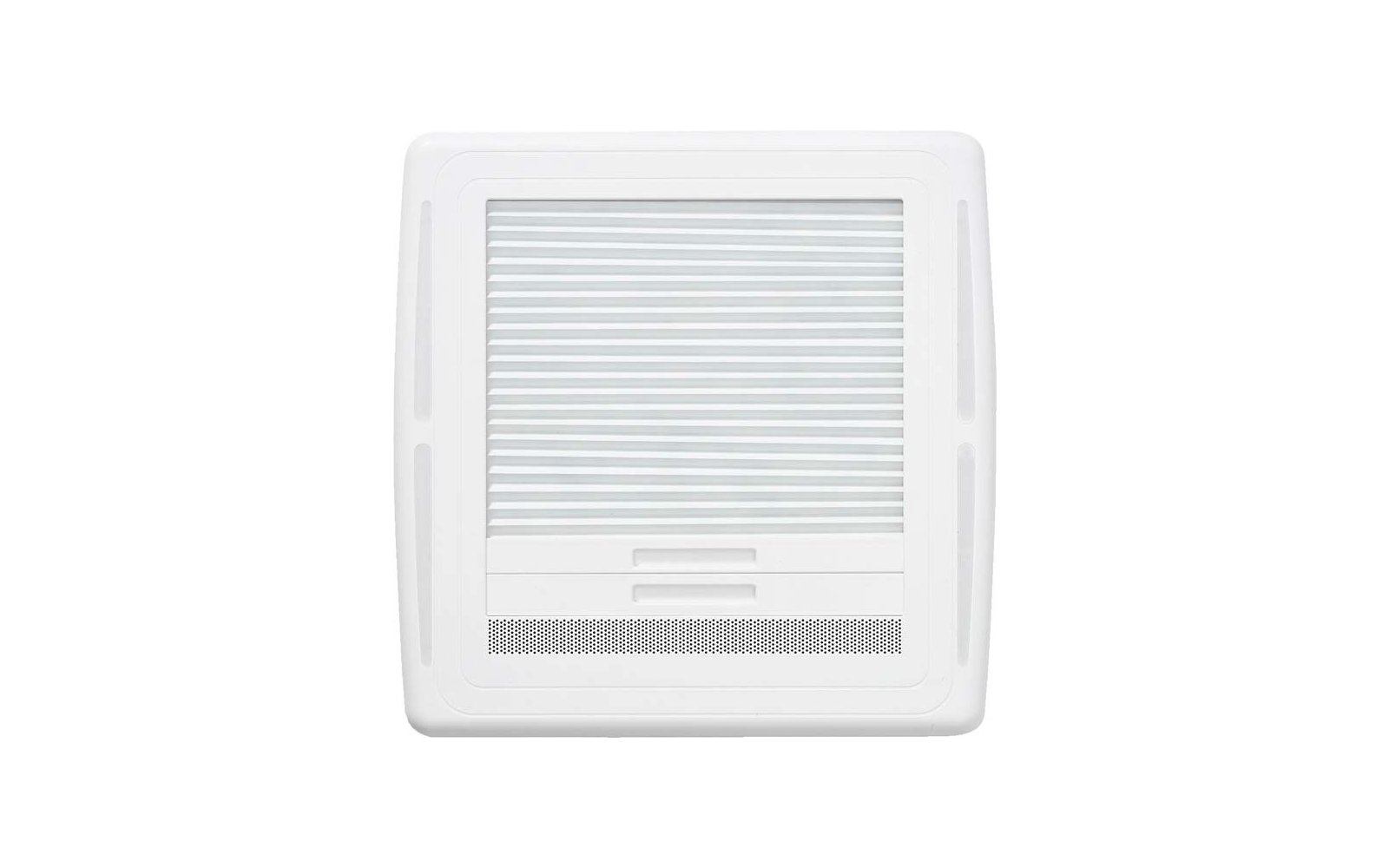 Griglia di ventilazione rettangolare bianca con lamelle orizzontali