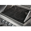 Grill with open lid and black grill grates