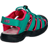 Grüner und pinker Outdoor-Sandale mit schwarzer Sohle