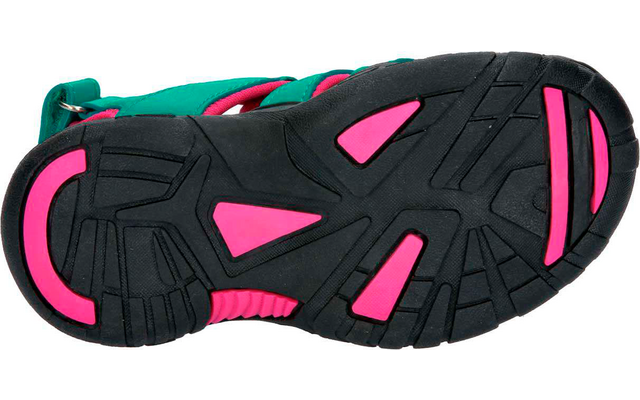 Sohle eines Sportschuhs mit schwarzen und pinken Elementen