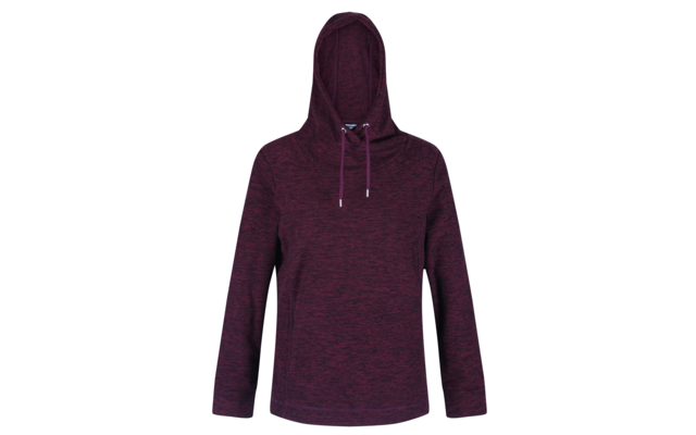 Dunkelrotes Hoodie mit Kapuze und langen Ärmeln, ohne Muster