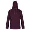 Dunkelrotes Hoodie mit Kapuze und langen Ärmeln, ohne Muster