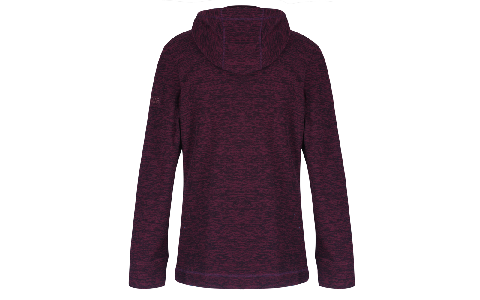 Dunkelviolette Jacke mit Reißverschluss und Kapuze