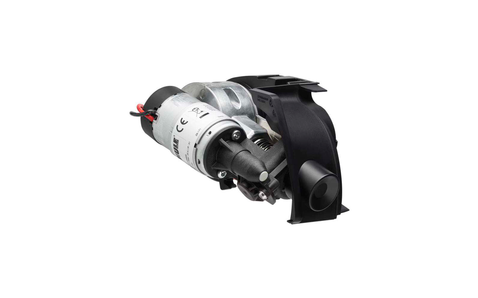 Moteur électrique avec boîtier noir et pièces métalliques