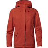 Chaqueta roja con capucha y bolsillos con cremallera