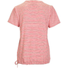 Rückseite eines rosa T-Shirts mit kurzen Ärmeln