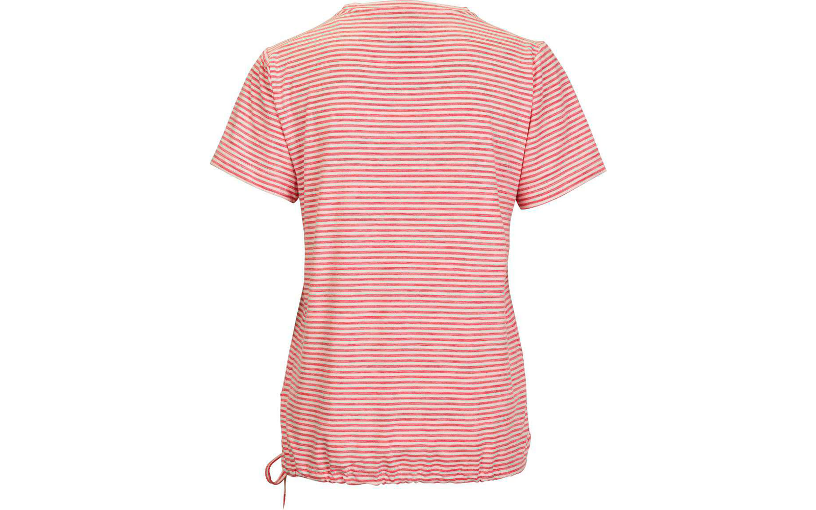 Rückseite eines rosa T-Shirts mit kurzen Ärmeln