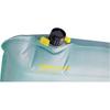Aufblasbarer Wassersack mit gelbem Ventil und schwarzem Verschluss