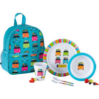 Flamefield Camper Smiles Junior Geschirr-Set 5-tlg. inkl. Rucksack 