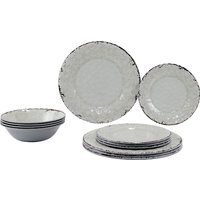 Gimex melamine serviesset Stone Line sand - 12-delige set
