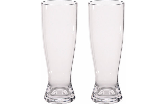 Berger plastic white beer drinking glasses set of 2