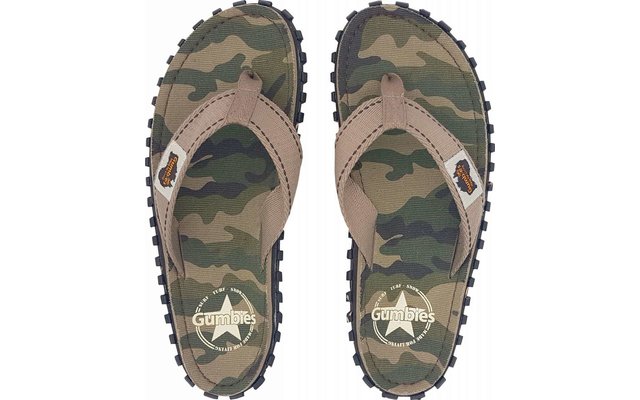 Gumbies camouflage toe-post sandal