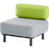 Poltrona gonfiabile / elemento di seduta di seduta One Bar elemento 2 grigio chiaro / verde