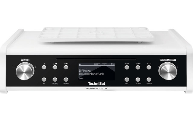 TechniSat DAB+ Digitradio 20 CD Klokradio voor in de kast met CD-speler
