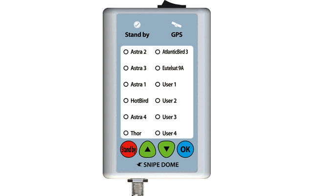 Bild eines Handgeräts mit Schaltern und Tasten zur Standortbestimmung