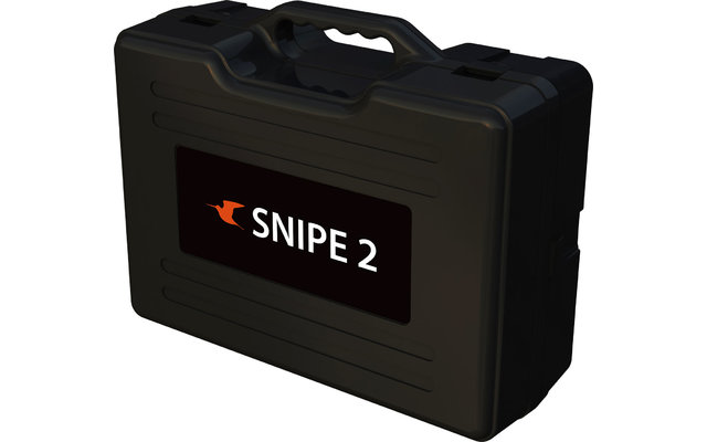 Schwarzer Koffer mit Aufschrift 'SNIPE 2'
