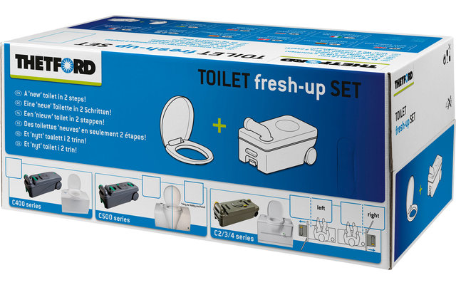 Thetford Fresh-Up Set C2 / C3 / C4 Serie Toiletten-Aufbereitungsset 2 teilig linkes Modell