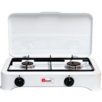 CF Parker 2-flame Gas Stove with Ignition Safety white