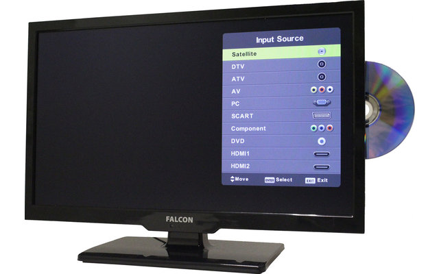 Falcon EasyFind Camping Travel LED TV 22 pulgadas incl. Bluetooth 5.1