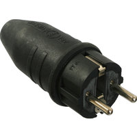 Schutzkontakt-Stecker Vollgummi