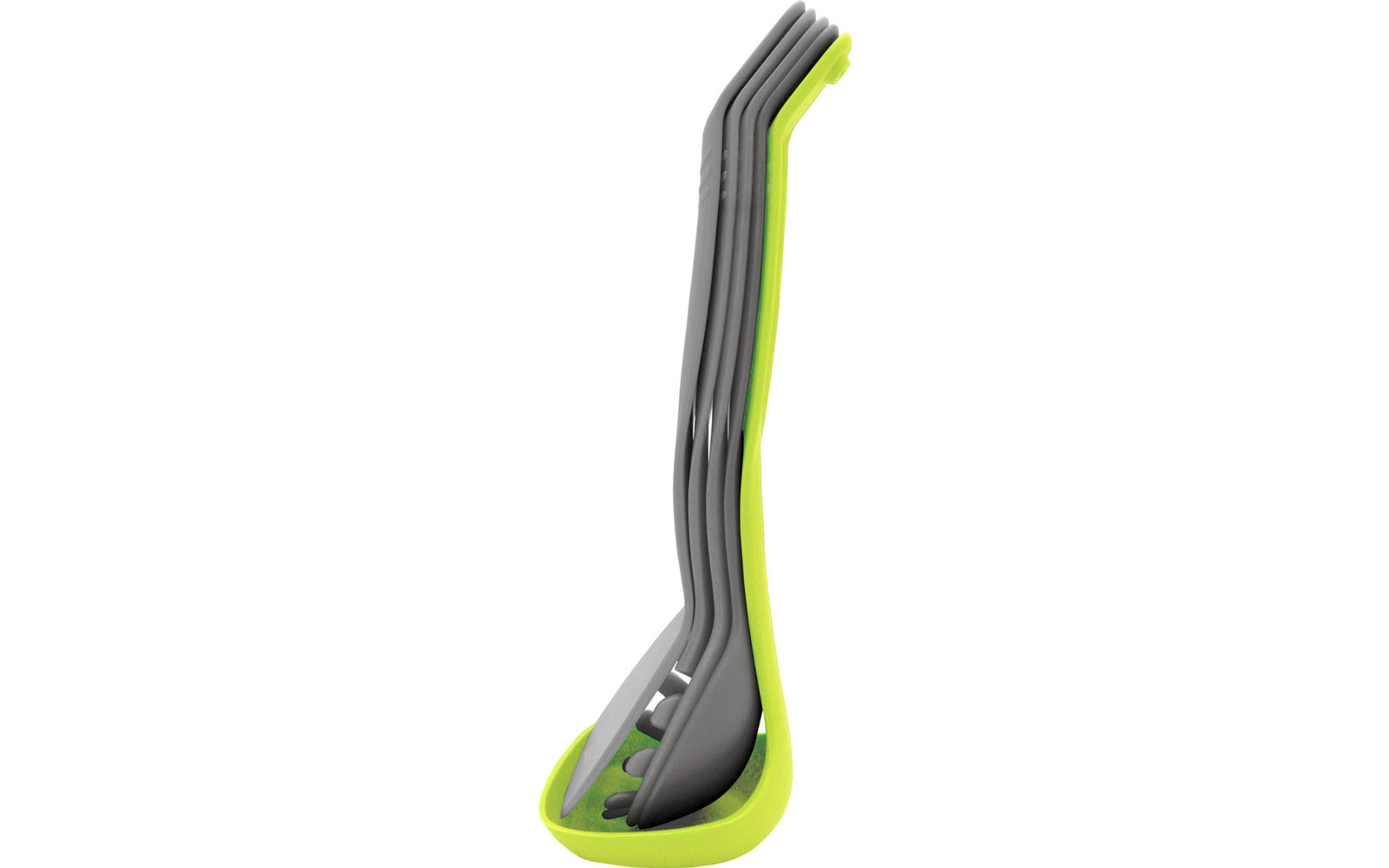 Grüne und schwarze Küchenbürste mit langem Griff