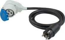 CEE-Winkel-Adapterleitung Schutzkontakt-Stecker auf CEE-Kupplung 3-polig