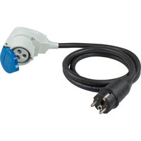 AS-Schwabe Adapterleitung Schutzkontaktstecker mit CEE-Winkelkupplung 3 polig 