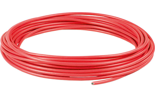 Flexible PVC core cable red 1.5 mm² length 5 m